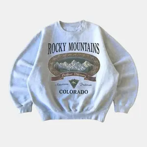 Retro Rocky Mountains Sweatshirt, Vintage 90s Colorado Graphic Crewneck, Mountain Pullover Gift, Nostalgia Hiking Gift