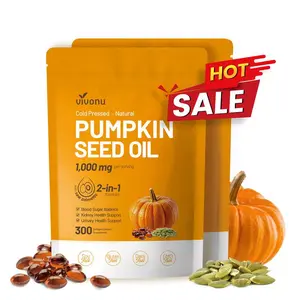 VivoNu Natural Pumpkin Seed Oil & Saw Palmetto Softgel 1000mg High Content Plant Esters 300 Capsules for Comprehensive Health Support energy