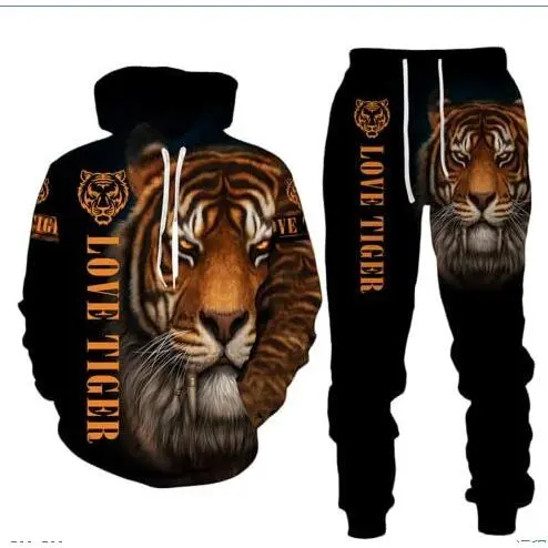 Spring and Autumn Men's Tracksuit 3D The Lion Print Zipper Hoodies Sweatshirts Pants Sets Casual Mens Clothing Women's Tracksuit Spring and Autumn Men's Tracksuit 3D The Lion Print Zipper Hoodies Sweatshirts Pants Sets Casual Mens Clothing Women's Tracksuit