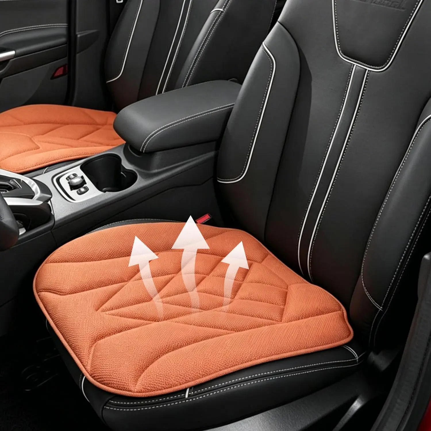 3-Piece Premium Algae Car Seat Cushion Set for Car Owners - Heat-Pressed Breathable Auto Backseat Protector, Easy Install, Anti-Slip Bottom, Universal Premium Leather Pickup Truck Seat Covers