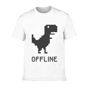 Retro Pixel Dinosaur "Offline" Graphic Tee – Perfect for Tech & Nostalgia Lovers