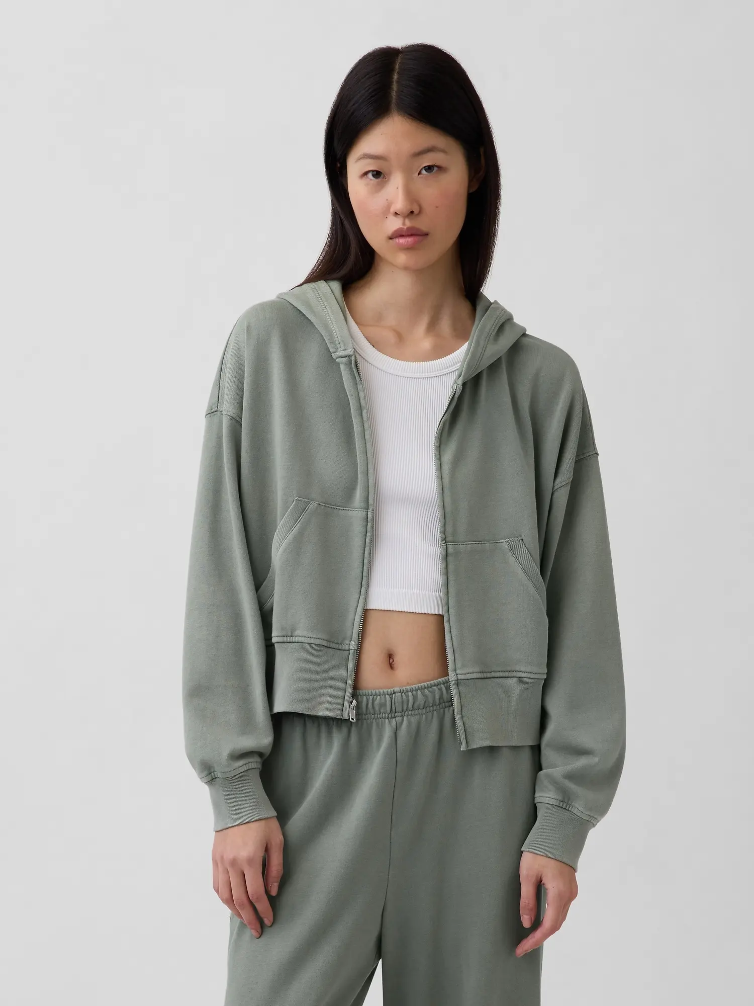 Gap Women's VintageSoft Terry Zip Hoodie - TikTok Shop