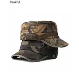 1/2pcs Vintage Flat Top Army Caps, Trending Washed Military Cadet Hats, Stylish Camo Outdoor Casual Headwear, breathable soft fabric & retro unique silhouette, perfect for daily street wear, outdoor hiking, camping trips and casual trendy outfit matching