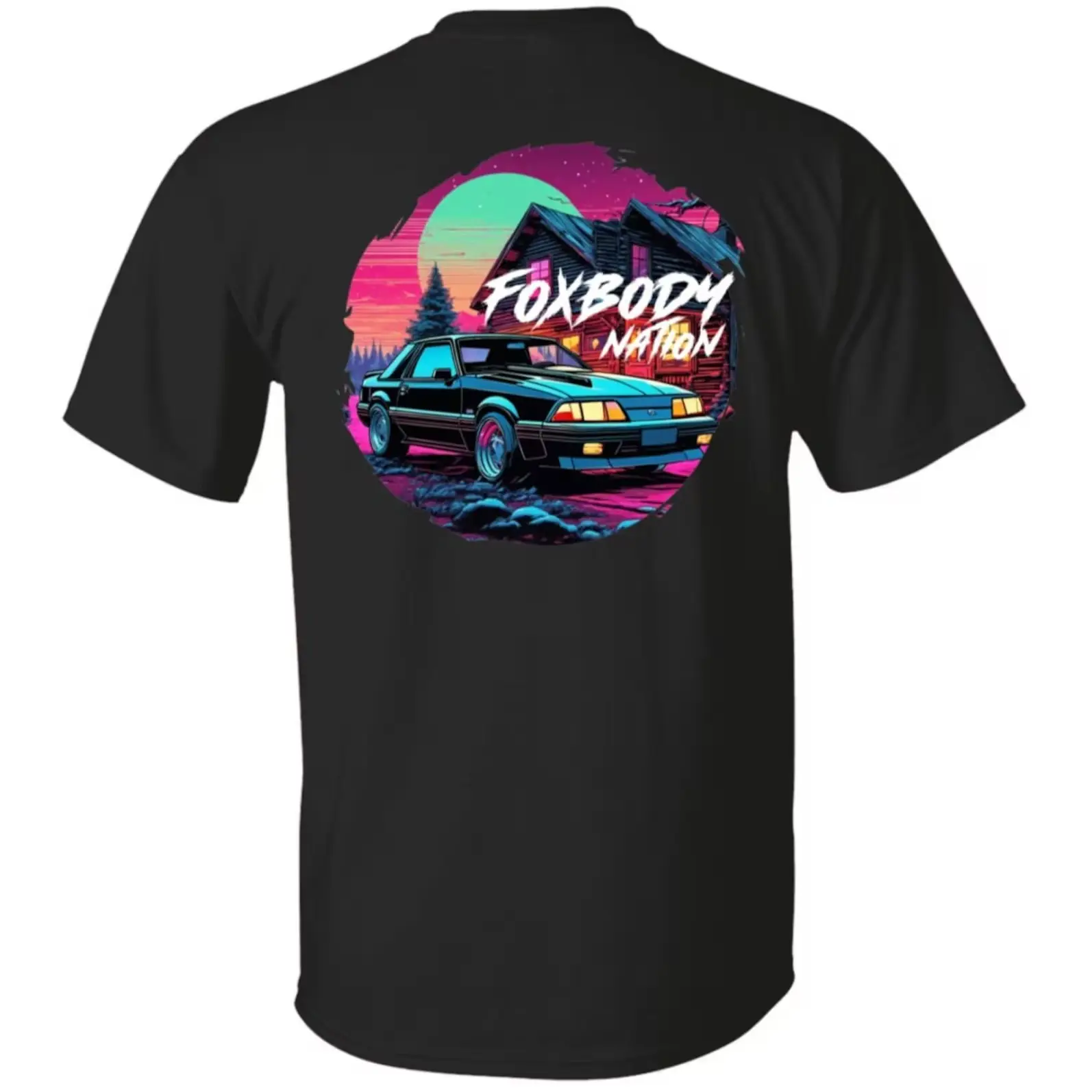 Ford Mustang 5.0 3rd Gen Foxbody Nation, One Bad Stang, Foxbody Stang Car Enthusiast T-Shirt Sweatshirt Hoodie 2 Sided