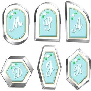 Geometric Plaque Cookie  Set-6 -4.0 Inch-Diswasher Safe-Frame Cookie  Shape for Baking