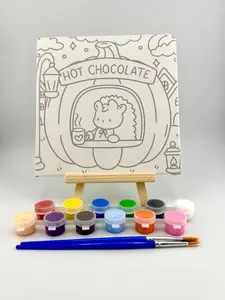 Cute Hot Chocolate Hedgehog Painting Kit: For Adults and Kids