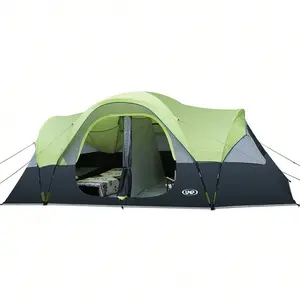 Camping  10-Person-Family , Parties, Music Festival , Big, Easy Up, 5 Large Mesh Windows, Double Layer, 2 Room, Waterproof, Weather Resistant, 18ft X 9ft X78in 10  person   tanning    keep  bugs tent Mini Bugout Folding Pocket Knife luxury  camping  tents