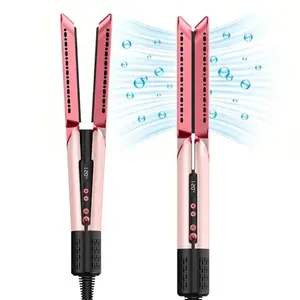 1 pc Air Hair Straightener 2-in-1 Wet-to-Dry Blow Dryer & Straightener LCD Display Adjustable Temperature Fast-Heating High-Speed Airflow 200 Million Negative Ions Salon-Quality Multifunctional Styler Mother‘s Day Gift