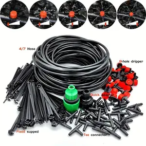 DIY Micro-Spray Irrigation Kit, Automatic Garden Irrigation System, Adjustable Drip Irrigators, Universal Threaded Connectors, No Power Needed