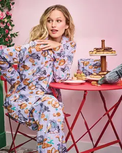Peckish Pastries - Long PJ Set - Lavender Lovebird