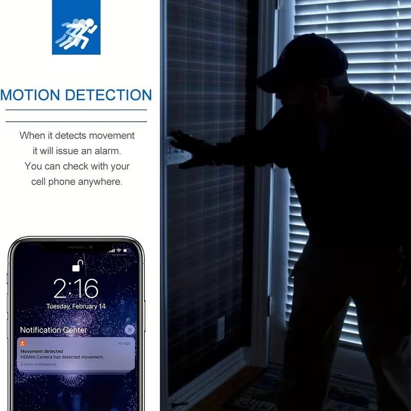 Mother's Day Gift:WiFi Security Camera - Wireless Camera Clock with 64GB Card, Night Vision, Motion Detection, Loop Recording, 2.4GHz WiFi Connection, Lithium Battery Powered, Remote Live Viewing, Ideal for Home, Office, Warehouse Monitoring