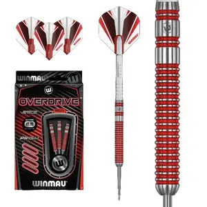 Winmau Overdrive Darts - Triple-Cut Design, Parallel Lines Feature, Sleek Look