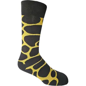 Men's Socks Fun Novelty Design, Combed Cotton, Reinforced Toe & Heel, One Size (8-12)