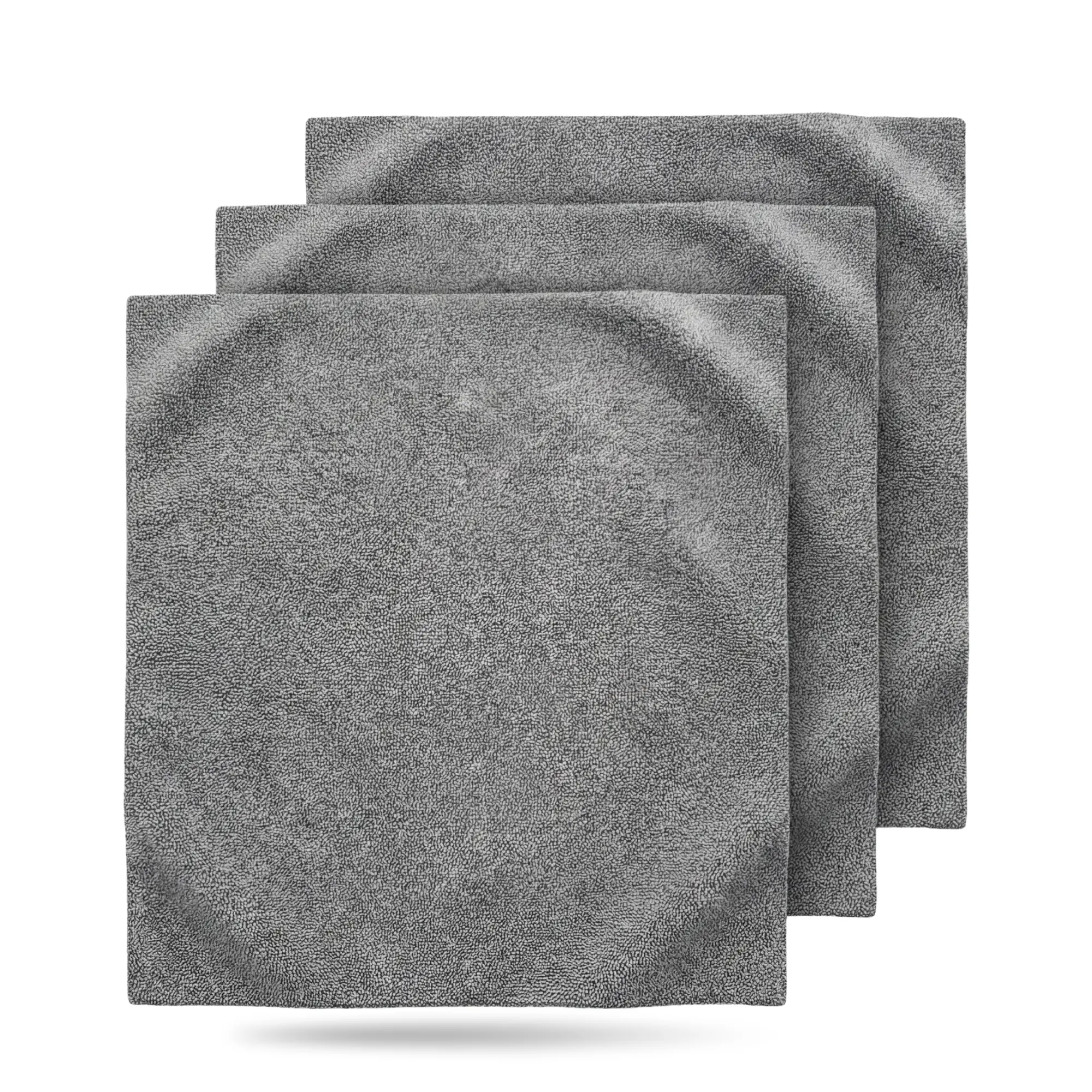 BLACKLINE Everyday Edgeless Microfiber Towels for Cars – 3-Pack Ultra-Soft 16"x16" Towels for Buffing, Drying, Car Detailing