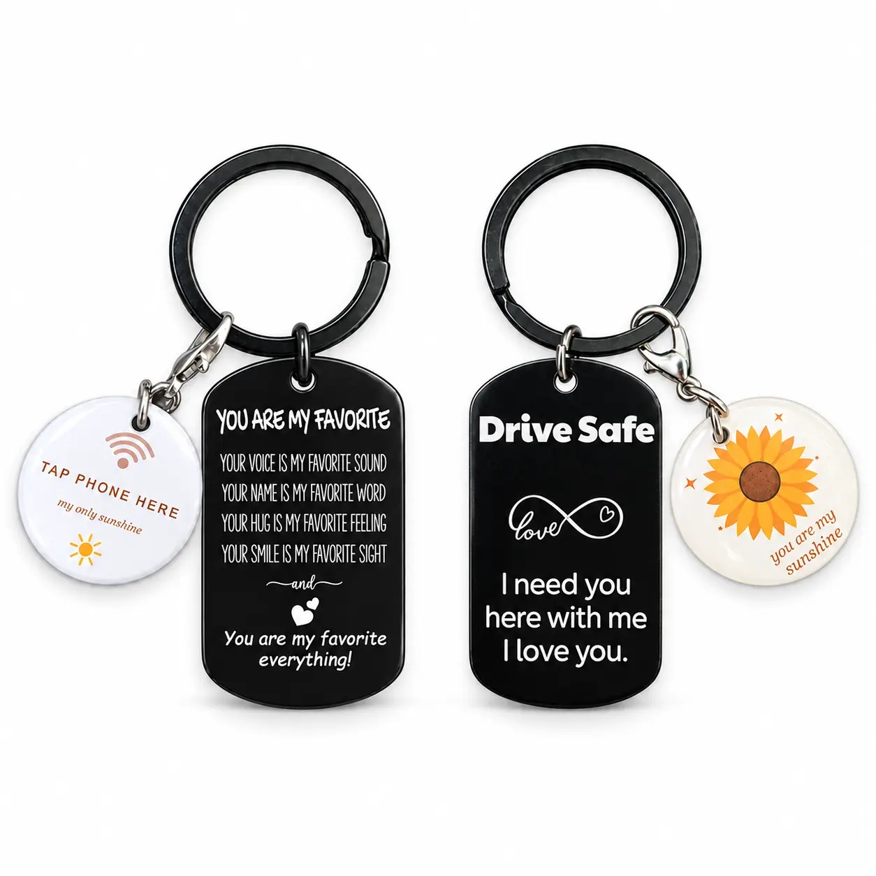 KissHome Personalized NFC Photo & Text Memory Keychain - Custom Name Print Keychain, Bag Charm, Drive Safe Car Accessory, Sentimental Gift for Girlfriend (Gifts for Girlfriend) for Anniversary Birthday Long Distance Relationship