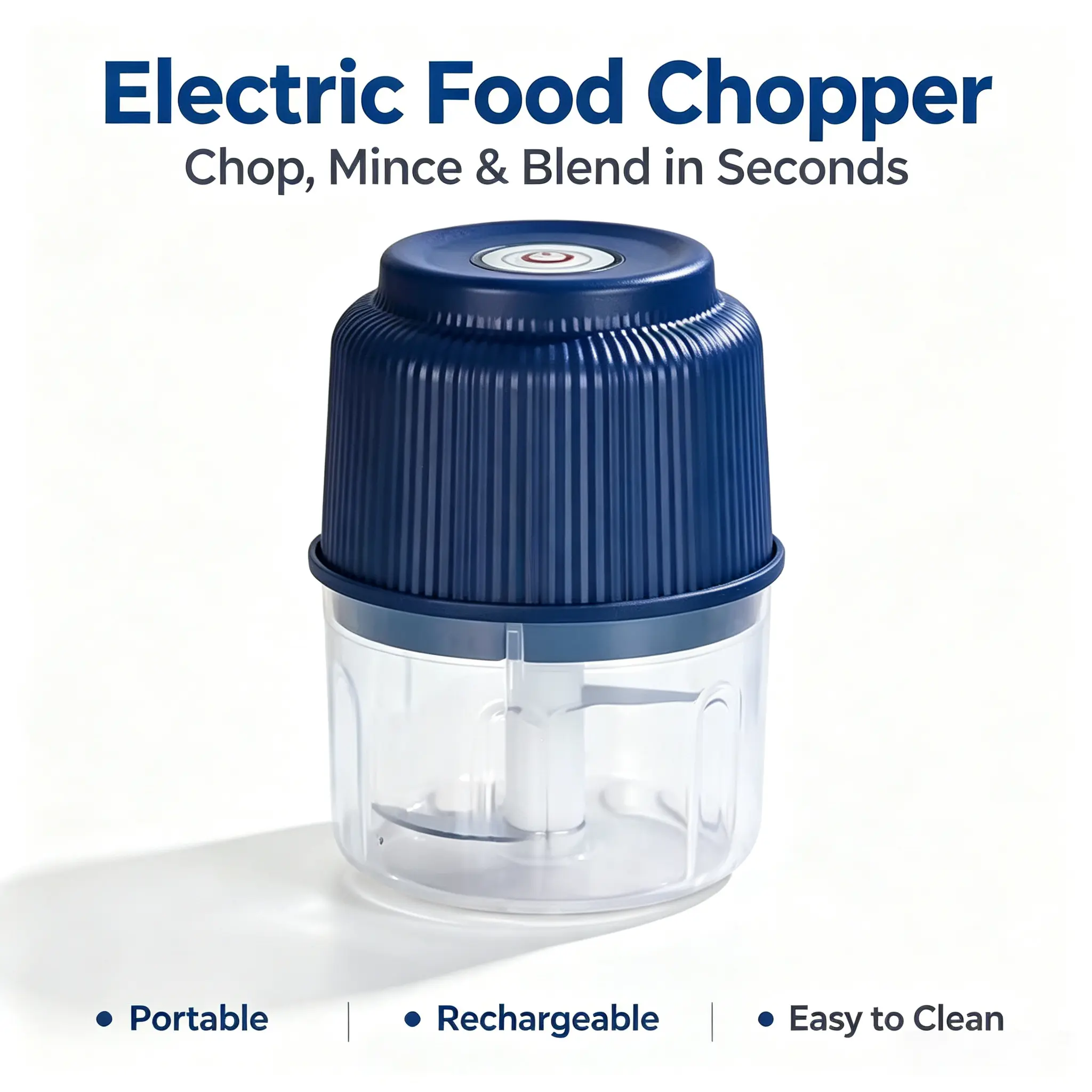 Rechargeable Mini Electric Food Chopper，Portable Rechargeable Mini Electric Food Chopper, Wireless Garlic Mincer Onion Veggie Blender, Small Food Processor for Baby Food
