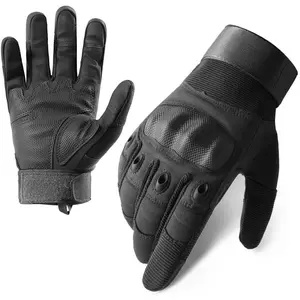 Unisex Tactical Gloves with Hard Knuckle Impact Guard, Abrasion-Resistant & Touchscreen-Compatible for Shooting and Outdoor Work, Abrasion-Resist