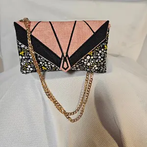 Velda’s Vintage Blush Pink Quilted Clutch