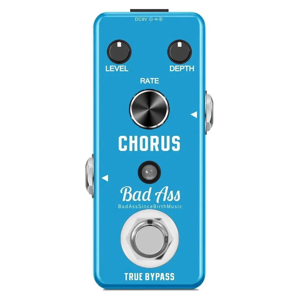 BadAss Chorus Guitar Effect Pedal Analog with Warm Jazz Chorus Tone w/PWR Adapt BadAss Chorus Guitar Effect Pedal Analog with Warm Jazz Chorus Tone w/PWR Adapt