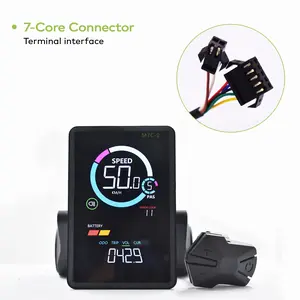 M7c-2 Sm7pin Electric Bicycle LCD Speedometer, Waterproof Battery Indicator Display for Uart 2 Protocol, Easy Controller Connection