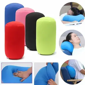 1 piece, cylindrical pillow, micro mini microbead cushion, cylindrical pillow, head comfort travel pillow, bed decoration