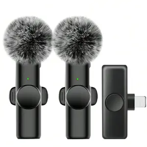 Wireless Lavalier Microphone for iPhone iPad Type-C, Plug-Play 2.4g, Ultra-Low Delay, Noise Reduction, Ideal for Video Recording
