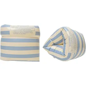 Arm Floaties for Kids and Adults - Vintage Striped Pool Arm Floats Arm Bands Inflatable Swim Floaties PVC Arm Floaty for Kids 3-5-6-12 Years