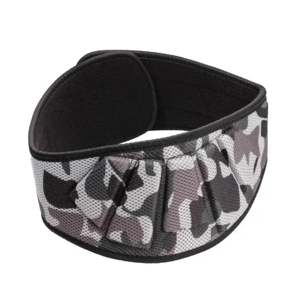Neoprene Weightlifting Belt - 6" Auto-Lock Lifting Belt for Squats & Deadlifts, Gray Camo & Pink, S-XL