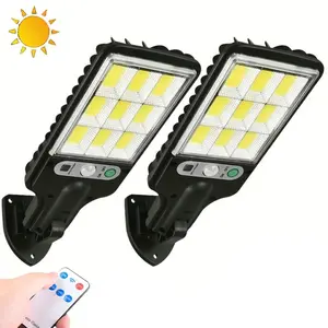 2/4-PACK Commercial Street Solar Motion Sensor Wall Light Set, 108COB Solar Wall Light, 3 Lighting Modes Motion Sensor Solar Light, for Gardens, Courtyards, Patios, Pathways, Street Lighting, Outdoor LED Light, Solar Outdoor Lights, Solar Outside Lights