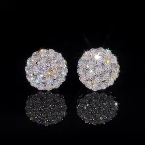 D-color round  earrings, classic European and American earrings for men and women