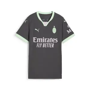 PUMA Womens Ac Milan Third Crew Neck Short Sleeve Replica Jersey Casual - Grey