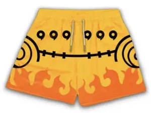 Naruto SAGE Mode Shorts Sport Knee Pants with Pockets Athletic Sweat Walking Summer Shorts