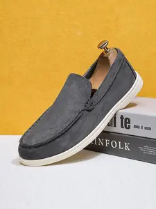 Men’s Effortless Slip-On Loafers | No-Lace One-Step On Casual Shoes, Stylish Buckle Flats for Everyday Wear, Perfect for Driving, Work & Casual Outings
