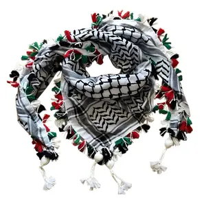 Heritage Threads Keffiyeh – 100% Cotton, Handmade, Palestine Tassels