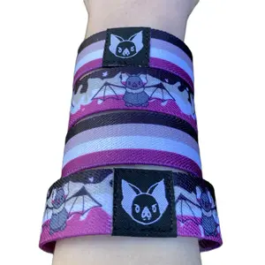 Asexual Bat Bracelet - Ace Pride Elastic Wristband (only one included)