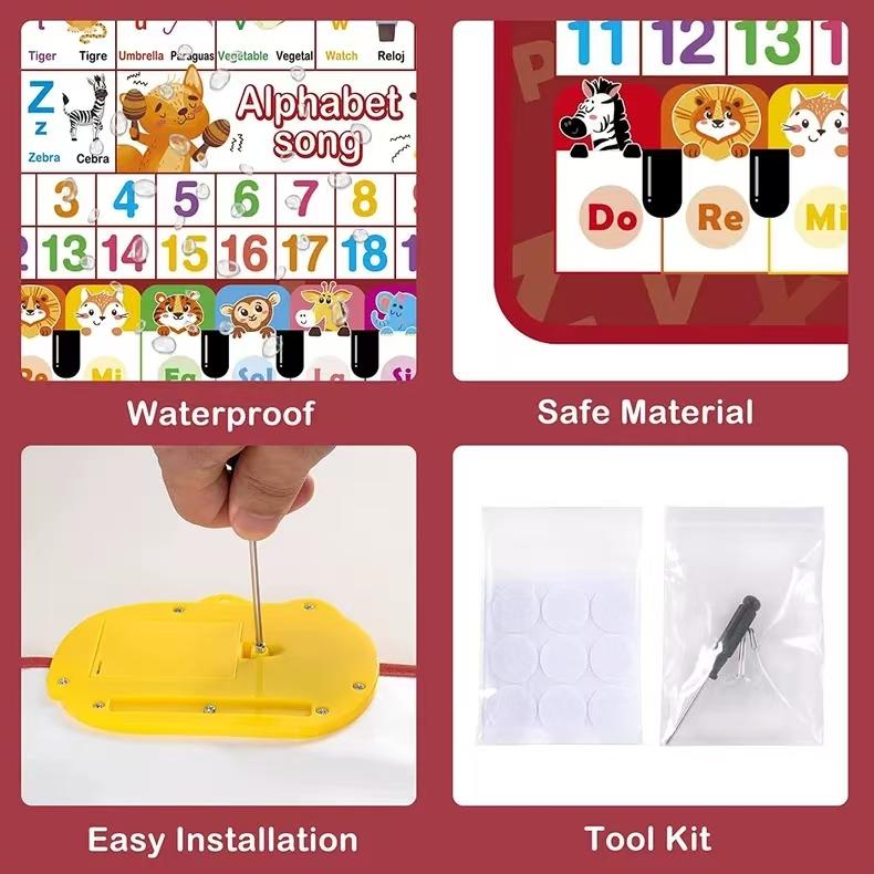 Spanish-English Bilingual 26-Letter Sound Book, Children's Early Education Alphabet and Word Learning Machine, Electronic Educational Digital Device