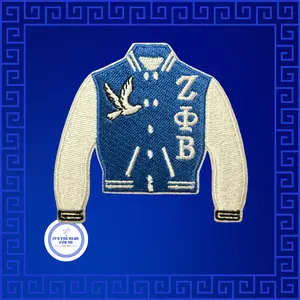 Z Phi B Varsity Jacket Patch 3x3 in Embroidered with Dove Design for Zeta Phi Beta Members