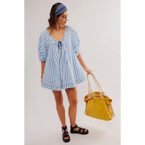 FREE PEOPLE BOP AROUND ROMPER OXFORD COMBO