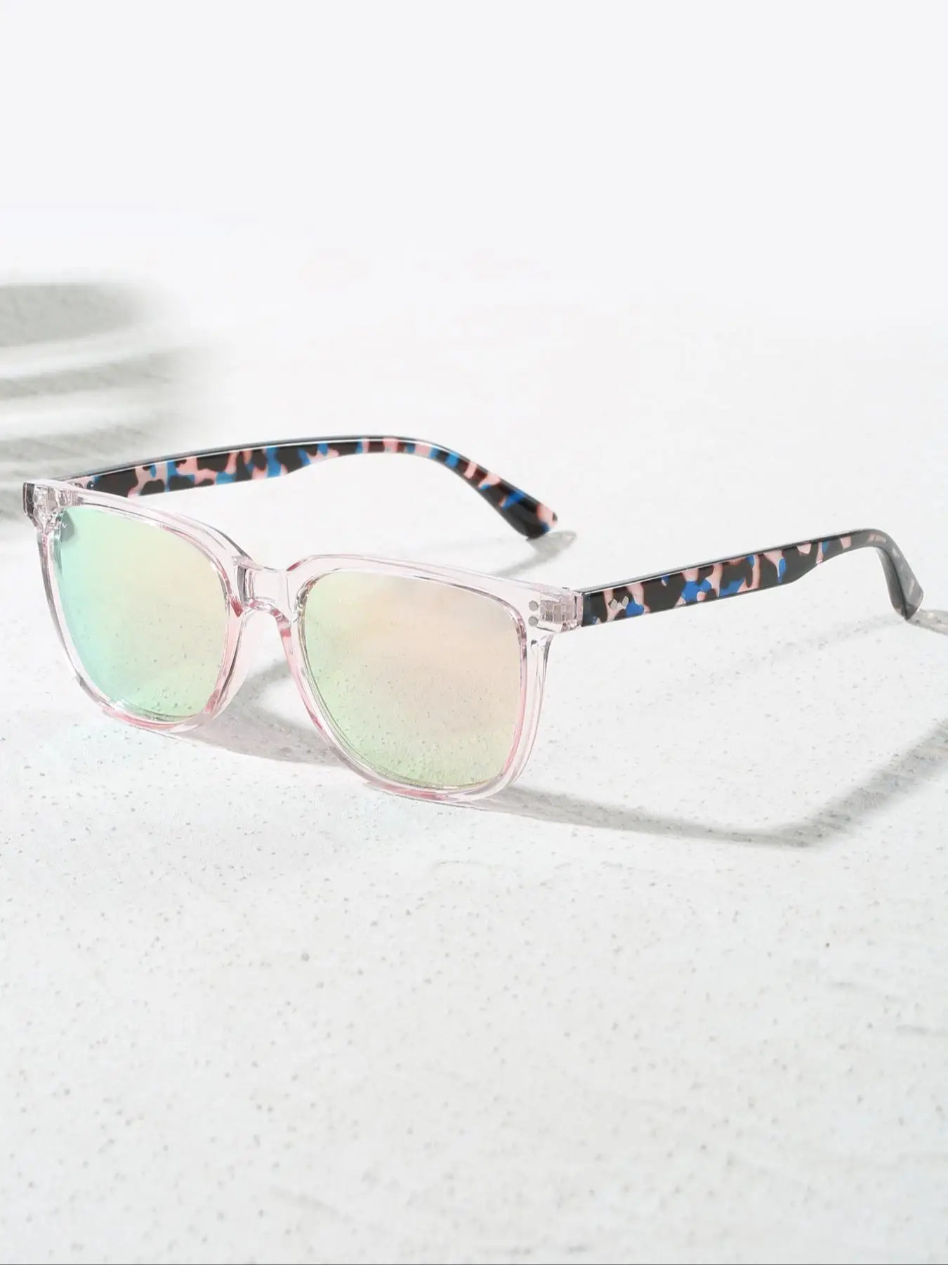 Unisex Square Frame Glasses, UV Protection Trendy Eyewear for Men & Women, Perfect for Daily Wear, Outdoor Activities, Beach Vacations