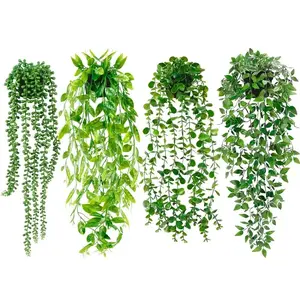 Realistic Artificial Vine Plant Decorative Wall Hanging, Garden & House Decoration, Lifelike Greenery Vine Strip for Home & Outdoor Use