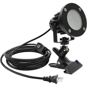 15W LED Clip Floodlight, 150W Equivalent Daylight White Work Light with 11.5ft (3.5m) Cord & Plug, IP65 Water Resistant, 120° Beam Angle, Garage Lighting for Workshop, Warehouses, Amusement Park