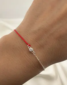 Red String Bracelet, Minimal Stack Bracelet, Meaningful Jewelry, Everyday Wear, Protection Symbol