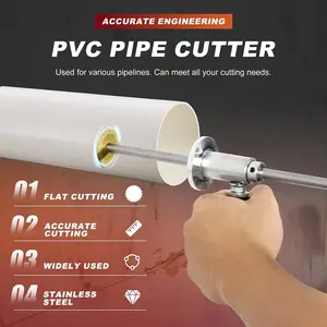 PVC Pipe Internal Cutting Tool Inside Pipe Cutter with Diamond Abrasive Wheel, Adjustable 7 Inch Depth, Fits 1-1/2 to 8 Inches Pipes, Christmas Gift