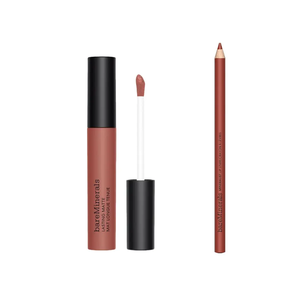 bareMinerals Mineralist Lip Duo - Matte Liquid Lipstick and Lip Liner Set - Natural Shades bareMinerals Mineralist Lip Duo - Matte Liquid Lipstick and Lip Liner Set - Natural Shades