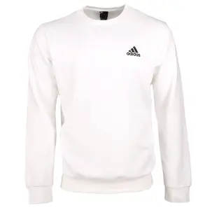 adidas Mens Feelcozy Essentials Crew Neck Sweatshirt Casual - White