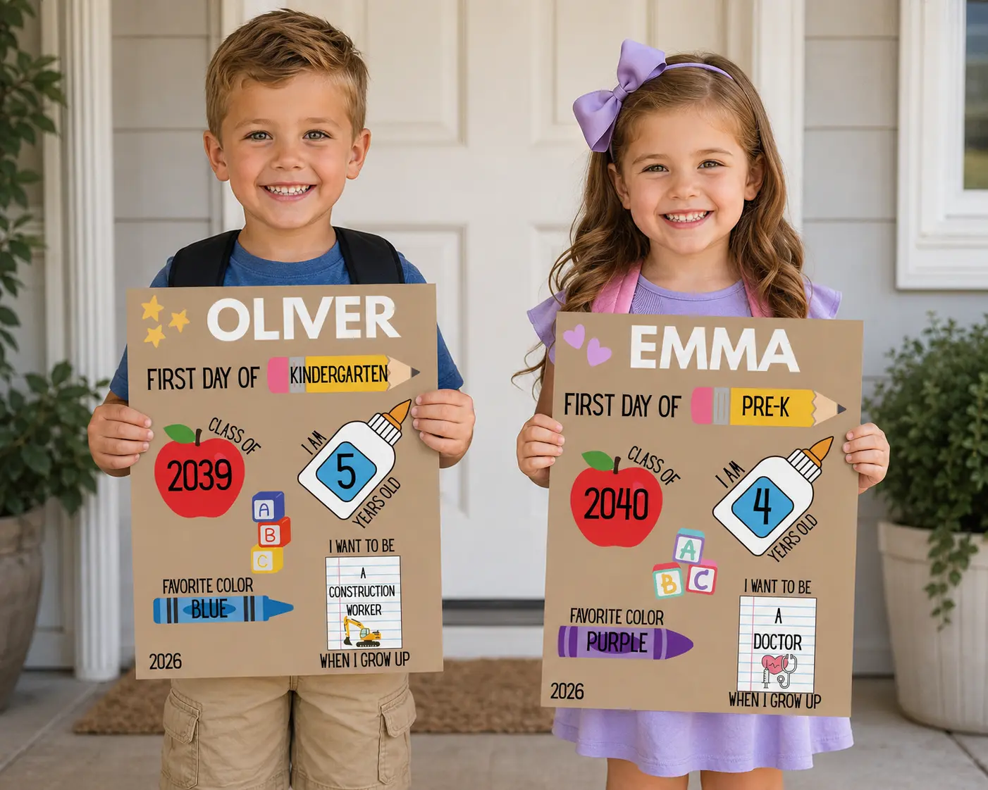 First day of school poster
