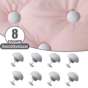 8 Counts Duvet Clips - Classic Linen Double-Sided Pin Fasteners for Quilt Corner Fixing