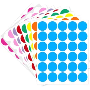 1 Inch Removable Color Code Dot Sticker Round Labels,Garage  Stickers Price Tags Label Blank Yard  Circle Dot Stickers Removable Writable Not Blurry (1080 Pack,9 Colors)