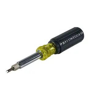 11-in-1 Multi-Bit Screwdriver/Nut Driver with Schrader Valve Core Tool - Cushion Grip Handle