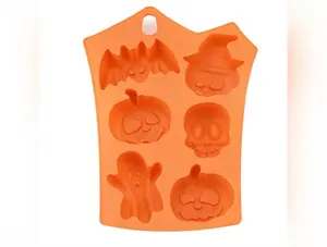 Halloween Silicone 6 Pumpkins Cake Chocolate Fondant Candy Mold Mould Baking Mold